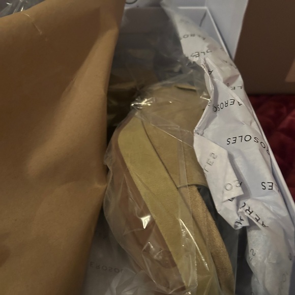 Aerosoles Clarkson Platform Sandal - Olive Suede - Picture 7 of 8